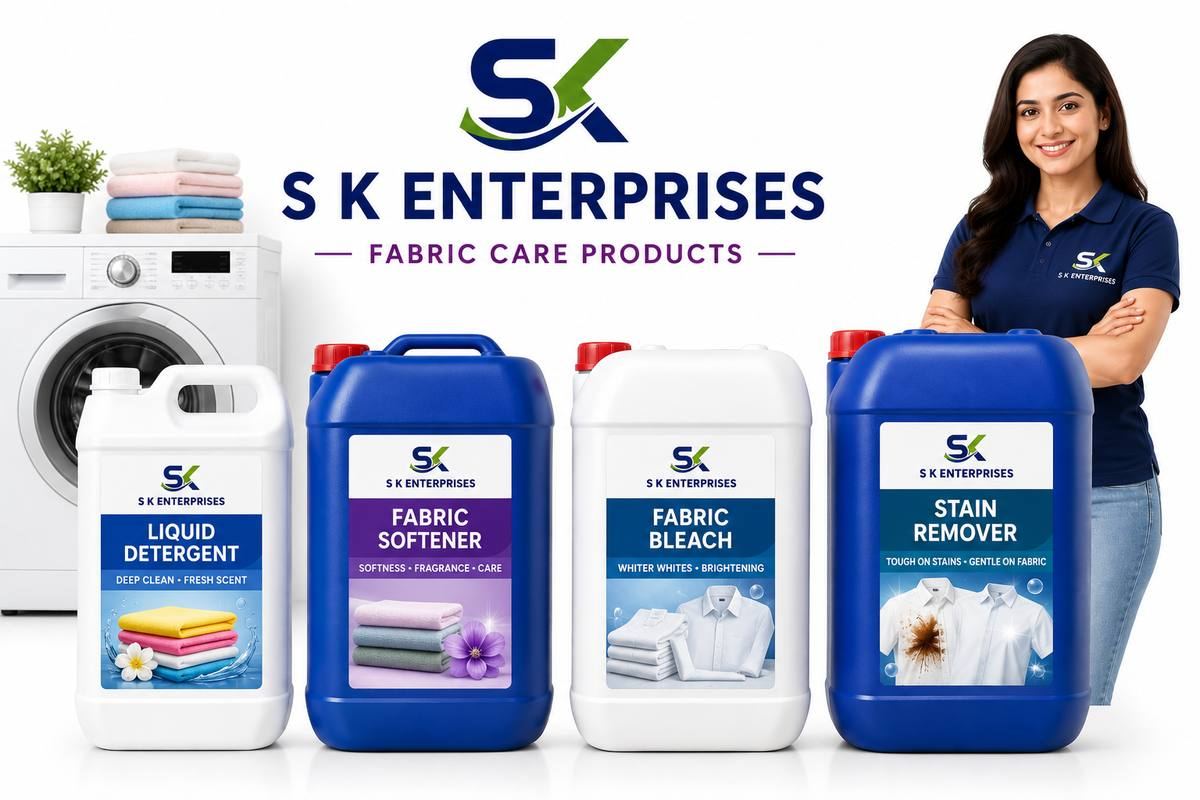 S K Enterprises Fabric Care — Liquid Detergent Fabric Softener Fabric Bleach Stain Remover
